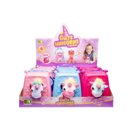 1860 PLUSH UNICORN IN HANDBAG W ACC