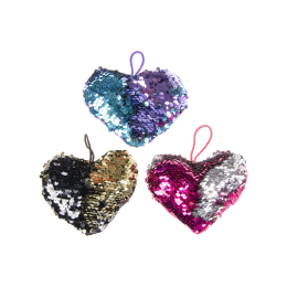 1780 PLUSH SEQUINS HEART S 3ASS