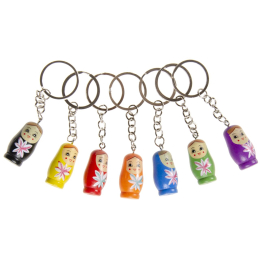 9975 KEYCHAIN WOODEN MATRYOSHKA DOLL