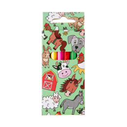 6071 COL PENCILS 6PCS SHORT FARM ANIMALS