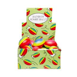 4893 RUGBY BALL RAINBOW