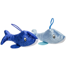 1755 PLUSH, SUPER SOFT, GLITTER DOLPHIN 2ASS