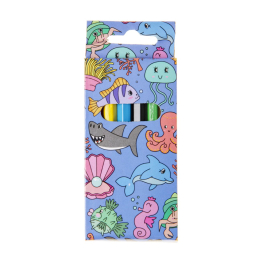 6070 COL PENCILS 6PCS SHORT SEA ANIMALS