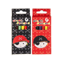 6063 COL PENCILS 6PCS SHORT PIRATE